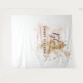 スイート16 16歳の誕生日写真撮影用背景 タペストリー (正面(横))