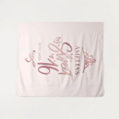 スイート16 16歳の誕生日 ローズゴールド タペストリー, 現代的なスイート16のデザインにローズ タペストリー (正面(横))