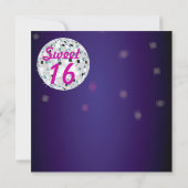 スイート16 16 ディスコボール パーティー招待状 招待状 (裏面)