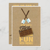 スイート75th誕生日ボンファイア招待状 招待状 (正面/裏面)