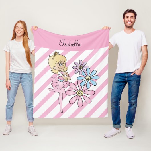 スイート・アニメ・バレリーナ・ガール フリースブランケット (インサイチュ)