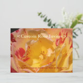スイート イエロー ローズ アート オーダーメイド パーティー 招待状 (スタンド正面)