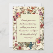 スイート ウォーターカラー サマー フローラル インビテーション テンプレート (正面)