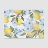 スイート ウォーターカラー レモンと フラワーチューズペーパー 薄葉紙 (正面)