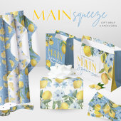 スイート ウォーターカラー レモン & フラワー ワイン ギフト バッグ ワインギフトバッグ