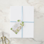 スイート ウォーターカラー 恐竜 ベイビー シャワー ギフトタグ (より糸つき)