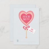 スイート キャンディ | クラスルーム バレンタイン 招待状 (正面/裏面)