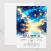 スイート・クラウズ・セレスチャル・デジタル・バースデー 招待状 (正面/裏面)