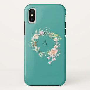 スイート サマー ローズ ガーランド パーソナライズド iPhone XSケース
