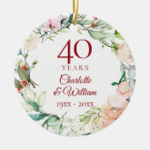 スイート サマー ローズ ガーランド 40周年記念 セラミックオーナメント (正面)