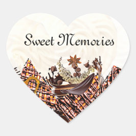 スイート・サン・デー! :) 丸型ステッカー ハートシール