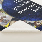 スイート・スカイ・ブルーの写真を月に戻す愛 シェルパブランケット (3/4)