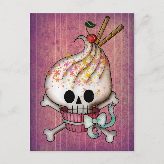 スイート スカル カップケーキ ポストカード (正面)