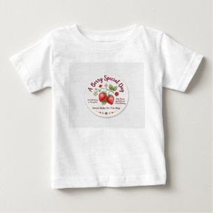 スイート ストロベリー ベビーシャワー & ファーストバースデー ベビーTシャツ