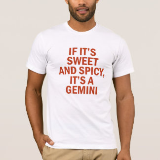 スイート＆スパイシーな双子座の面白いデザイン Tシャツ
