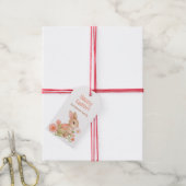 スイート スプリング バニー & フラワーデザイン ギフトタグ (より糸付き)