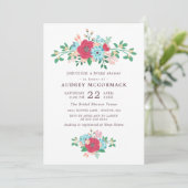 スイート スプリング フラワーズ - フローラル ブライダル シャワー 招待状 (スタンド正面)