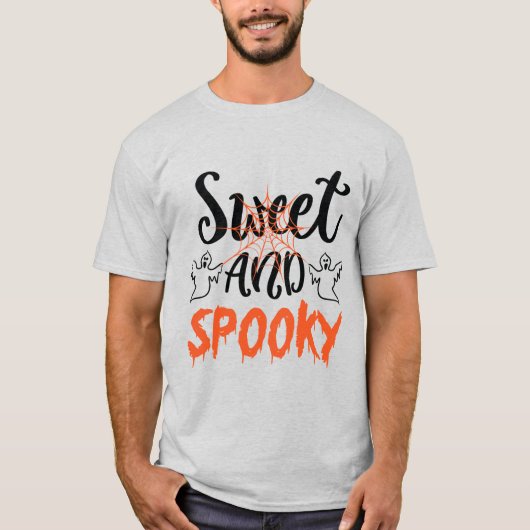 スイート・スプーキー・ゴースト メンズ ハロウィンTシャツ Tシャツ (正面)