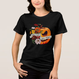 スイート・スプーキー・パンプキン・フラワー・ハロウィーン グラフィックTシャツ トライブレンドＴシャツ