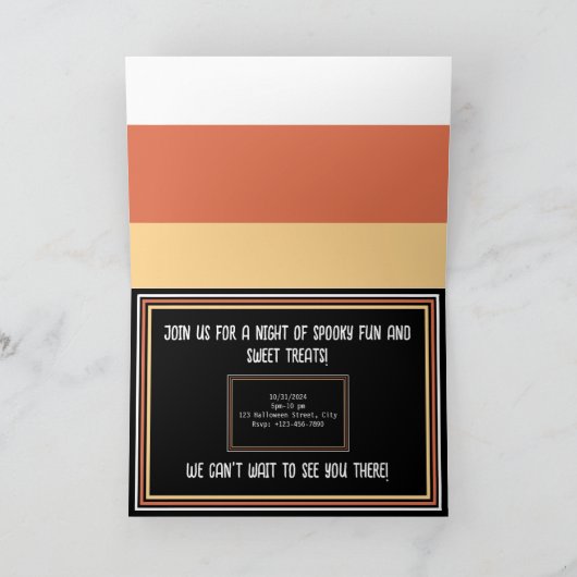 スイート & スプーキー 招待状 (内部)