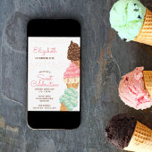 スイート セレブレーション アイスクリーム バースデー 招待状