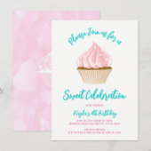 スイート セレブレーション ケーキの招待状 招待状 (正面/裏面)