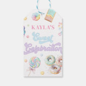 スイート セレブレーション パステル キャンディーランド ガール バースデー ギフトタグ (裏面)