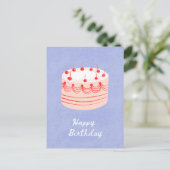 スイート チェリー ケーキ バースデー ポストカード (スタンド正面)