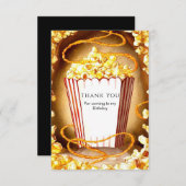 スイート チャイルド ポップコーン バースデー サンキューカード (正面/裏面)