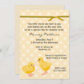 スイート ツイン チックス シャワーの招待状 招待状 (正面/裏面)