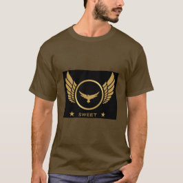 スイート テキスト イーグル 画像 ブラウン カラー メンズ Tシャツ