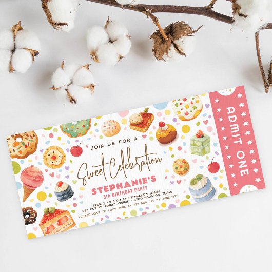 スイート・トリーツ　お誕生日　１枚の入場券 招待状