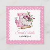 スイート トリートス バーケリー ピンク スクエア名刺 (正面)