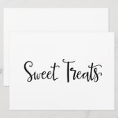 「スイート トリート」 ウェディング フェイバーズ サイン | 書道 招待状 (正面/裏面)