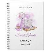 スイート トリート パープル ベーカリー レシピ ノートブック (正面)