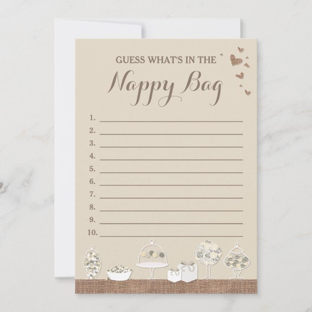 スイート トリート ルーセット ベイビー シャワー 推測ゲーム (正面)