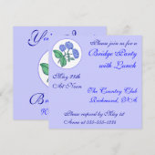 スイート ハイドランジア ブリッジ パーティー 招待状 (正面/裏面)