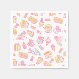 スイート バーカリー アンド ドリンク ホワイト スタンダードカクテルナプキン