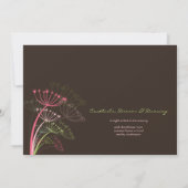 スイート ピンク タンポポ 春のウェディング招待状 招待状 (裏面)