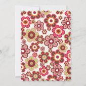 スイート ピンク デイジー ブルーム ガール ベイビー シャワーの招待状 招待状 (裏面)