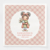 スイート フラワー フェアリー ピンク 2歳 誕生日 パーティー ナプキン (正面)