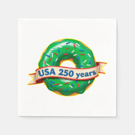 スイート・フリーダム・ドーナツ USA 250周年 スタンダードカクテルナプキン