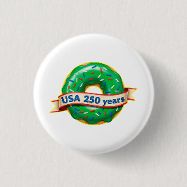 スイート・フリーダム・ドーナツ USA 250周年 缶バッジ