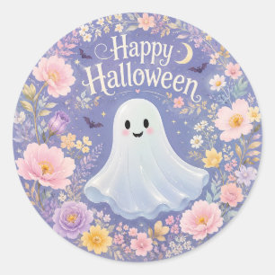 スイート フローラル ゴースト ハロウィンチャーム ラウンドシール