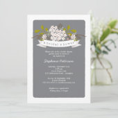 スイート ブーケ ガーデン パーティー ブライズ シャワー 招待状 (スタンド正面)