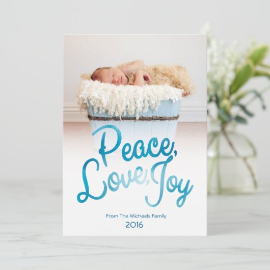 スイート、ホリデーの写真カードと誕生のお知らせ シーズンカード (スタンド正面)