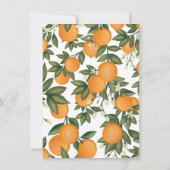 スイート ボタニカル シトラス オレンジ ベイビー シャワー フェイバーズ サンキューカード (裏面)