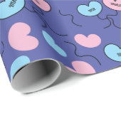 スイート ミスター アンド ミセス バルーンズ 婚約ギフト シームレス ラッピングペーパー (ロールコーナー)