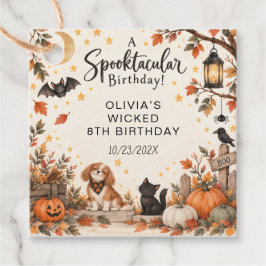 スイート・リトル・ウィッチ・ハロウィン水彩バースデー フェイバータグ