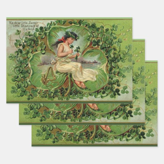 スイート・リトル・シャムロック ラッピングペーパーシート (セット)